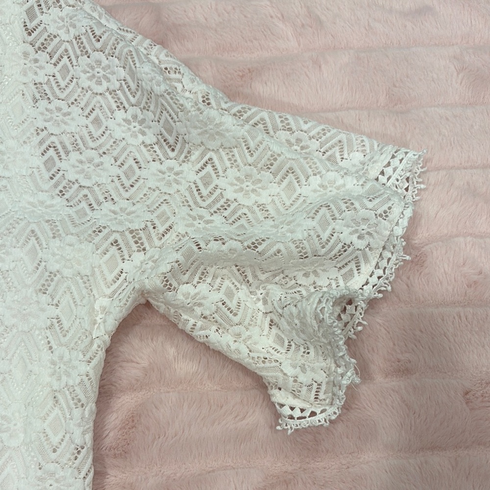 Elegant Off White Boho Lace Top - Picture 5 of 8